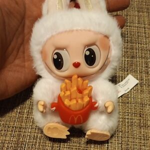 White Bunny Plush Toy with Fries